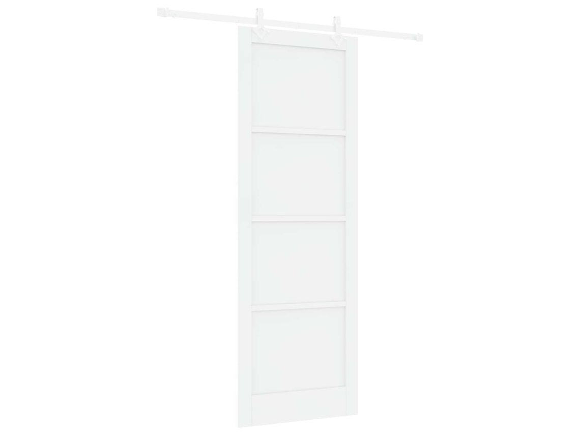 Porta Deslizante Branco 83 X 232 Cm Madeira de Pinho Maciça MAISON EXCLUSIVE