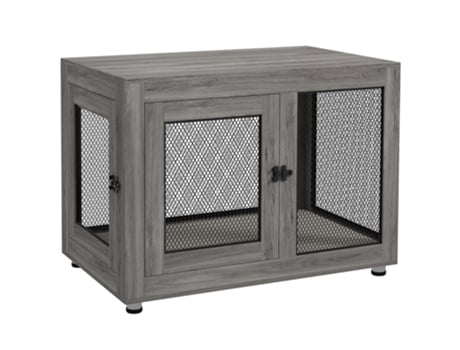 Gaiola para Cães Aço PAWHUT  Aglomerado  Tecido Oxford e Espuma cor Cinza 94x60x71 5 cm