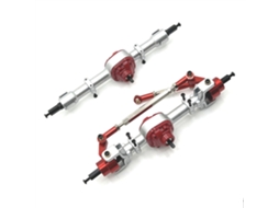 Prateado 2pcs Conjunto Eixo Dianteiro Traseiro Metal Reforçado Mnrc Mn82 Mn78 Mn168 Mn80 Toyota Land Cruiser Lc79 1/12 Carros Rc Peças Reposição MDUG