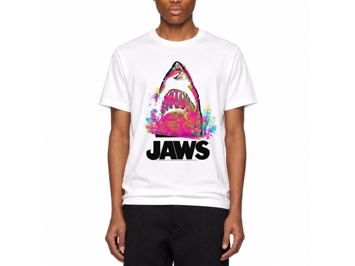Rockinstone Jaws Movie Jawzzz White Adult T-shirt Size:xl