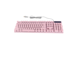 Teclado Gamer Usb Com Fio 104 Teclas Iluminado Rosa