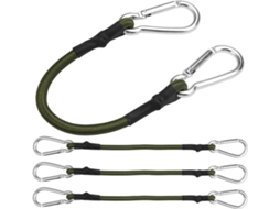 Conjunto De 4 Unidades, Corda Elástica Com Mosquetão, 30 Cm, Para Amarração De Bagagem, Tensionamento, Expansor, Tiras De Borracha Para Camping, Vela