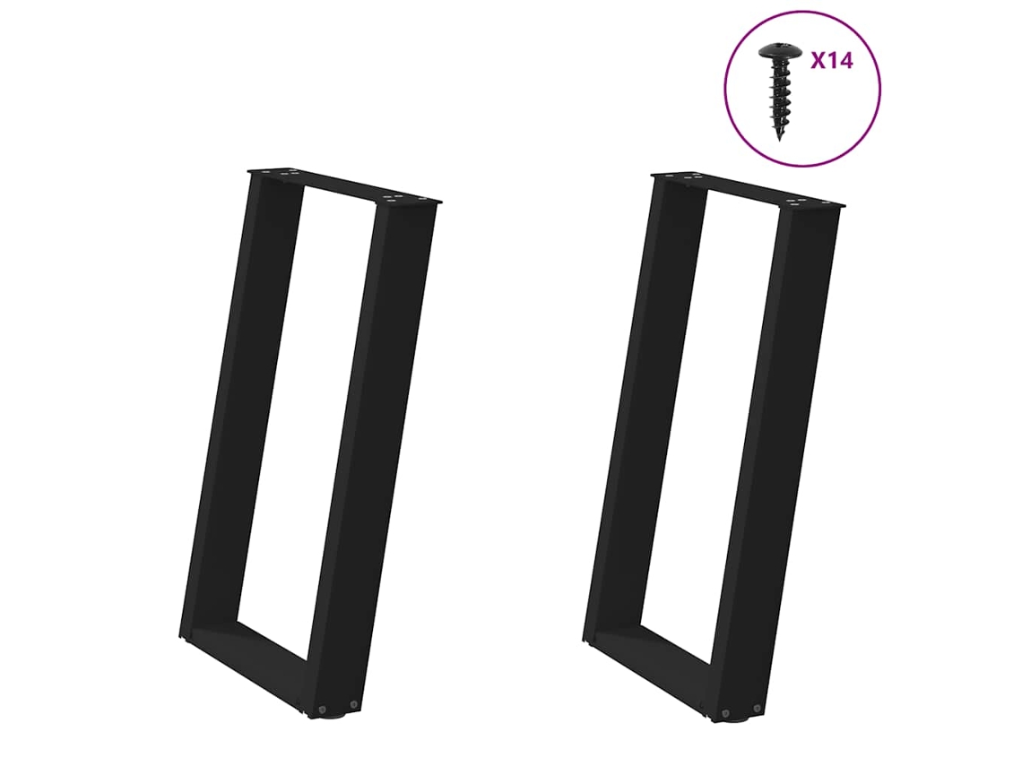 Dining Table Leg, Dining Table Legs Vidaxl Preto Aço (50 X (72-73) Cm)