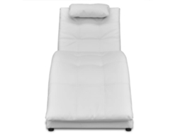 Maison Exclusive - Chaise Longue Com Almofada Couro Artificial Branco