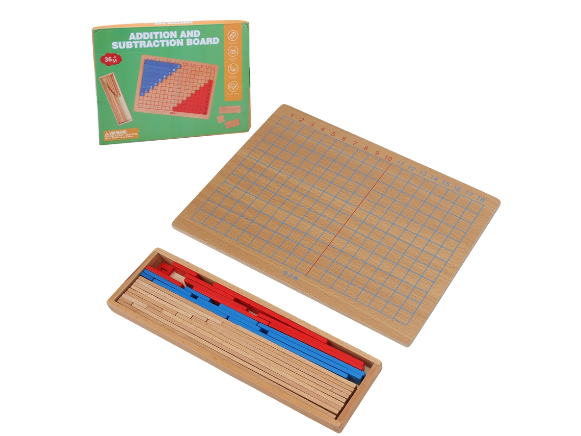 Mali tabuleiro de Adição e Subtração em Madeira Brinquedo Educativo Matemático para Crianças