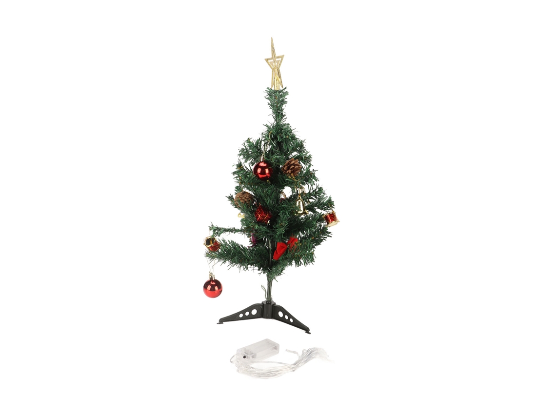 Árvore De Natal Artificial De Mesa Mini 19,7 Polegadas Com Led