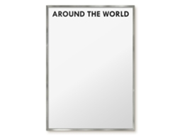 Magnetic Wall Board Around The World For The Office Espelharte (70x100 Cm)