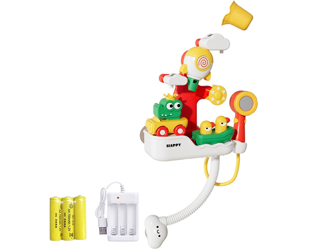 Aplicável a Brinquedos de Banho para Bebêschuveiro Tipo Foguete Quatro em um Versão com Bateria Recarregável CHENNNLS