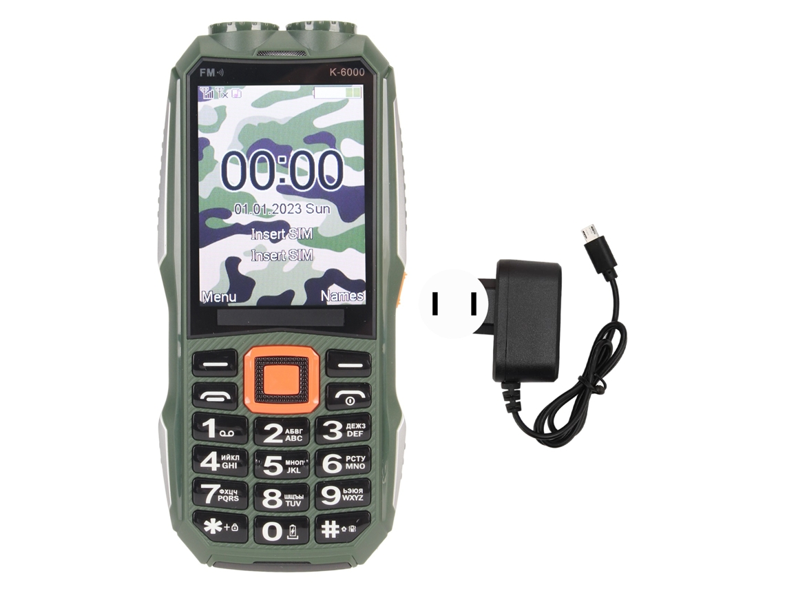Telefone Celular 2G Desbloqueado Dual SIM Tela 2.8" Bateria 6800mAh para Idosos | S/MARCA