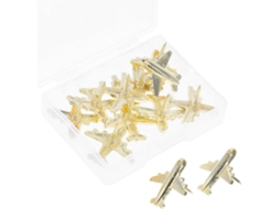 Tachinhas Criativas Em Formato Golden Zinco League Avião, 12 Peças Para Cortiça Quadro, Decoração Escolar E De