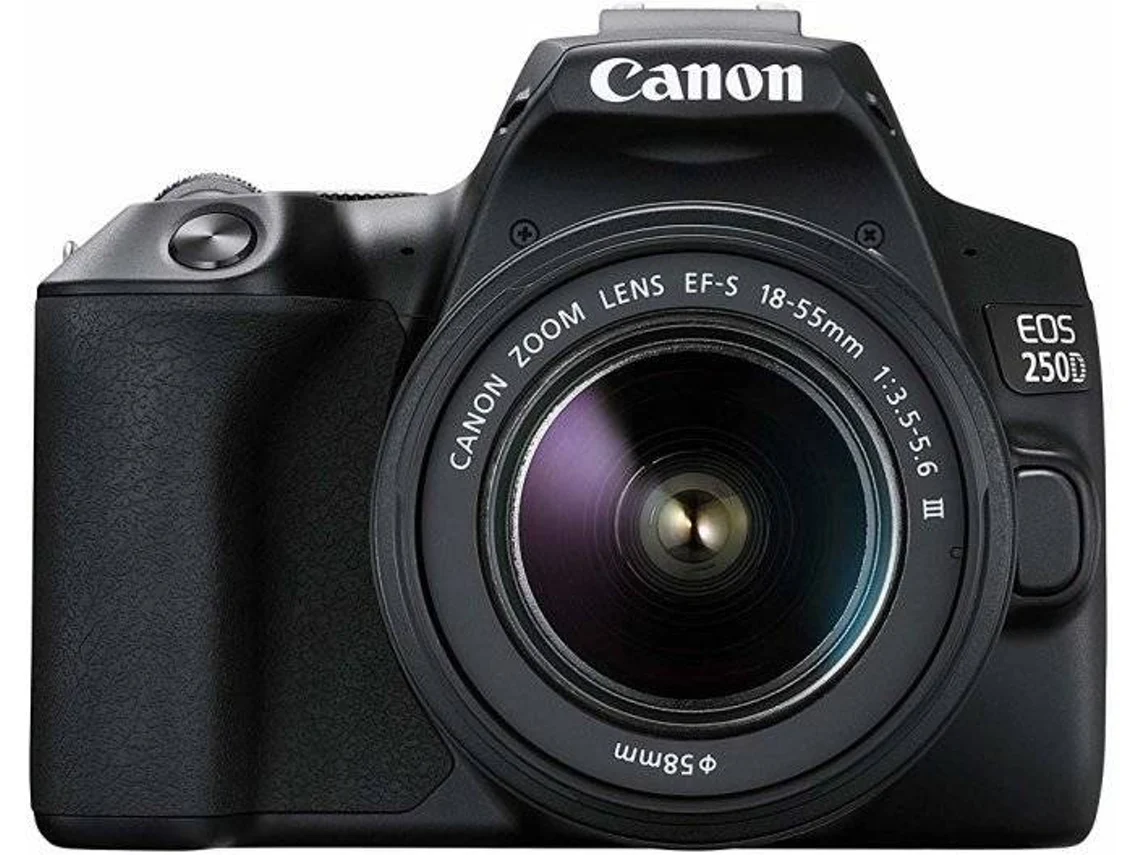 Máquina Fotográfica CANON EOS 250D + EF-S 18-55mm F3.5-5.6 III (APS-C)