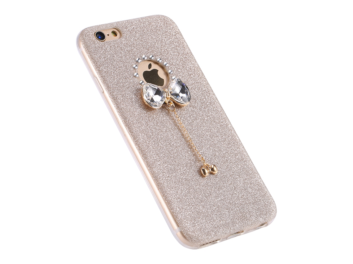 Capa de Telefone LAXISCREED Cristal Laço Cor Champanhe