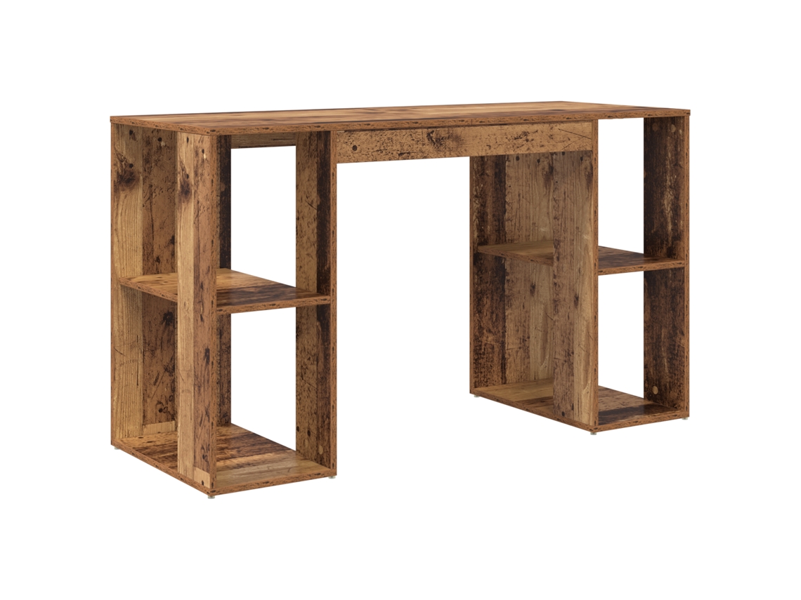 Conjunto 1 Secretária De Computador Vidaxl Castanho Derivados De Madeira (130 X 50,5 X 75 Cm)