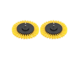2 Pack Cabezales De Cepillo Eléctrico Para Taladro 3.5 Pulgadas Duraderos Adjuntos Para Alfombras Decoración Amarillo