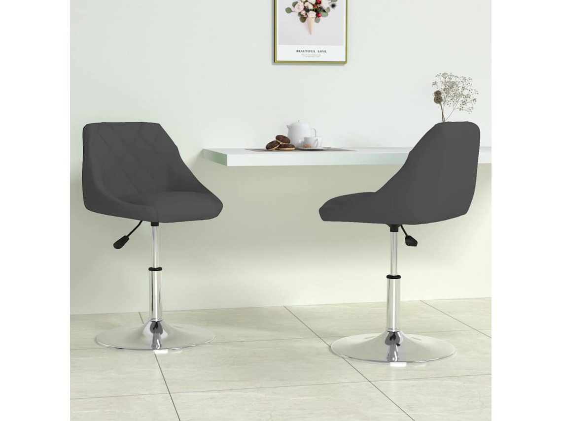 Cadeiras de Jantar Giratórias 2 Pcs Veludo Preto MAISON EXCLUSIVE