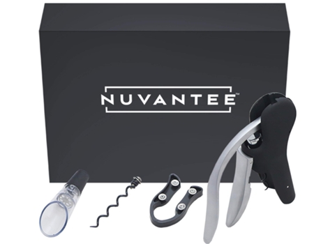 Conjunto de abridor de vinho Nuvantee Abridor de garrafas automático Coelho Style Alavanca Kit de presente para vinho precioso