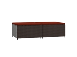 Footrest, Footrests Vidaxl Marrom Rattan / Vime (n/a)