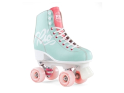 Patins 4 Rodas Script Branco Eu 39 1/2Rio Roller