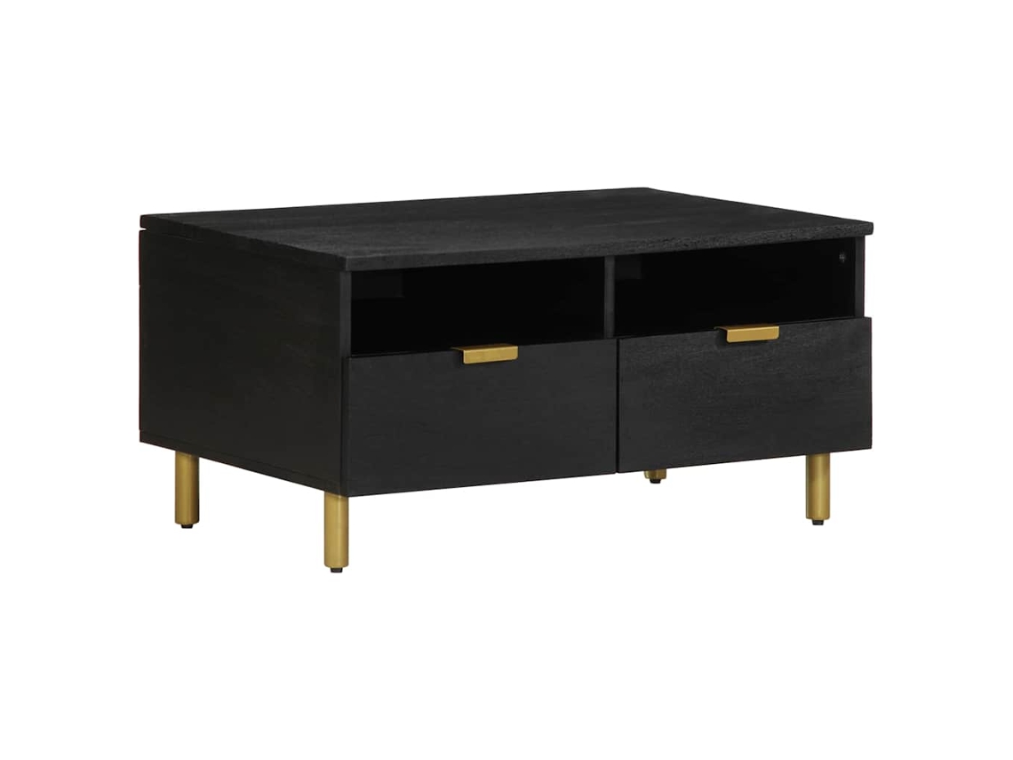 Vidaxl Mesa De Centro 80x54x40 Cm Derivados De Madeira Preto