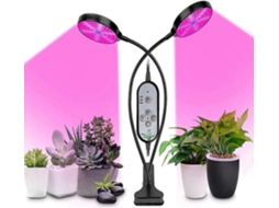 Omni luz de Crecimiento para Plantas Interiores, 156 Leds de Espectro Completo, 2 Cabezas, Temporizador 4/8/12h, 3 Modos, 5 Niveles de Brillo