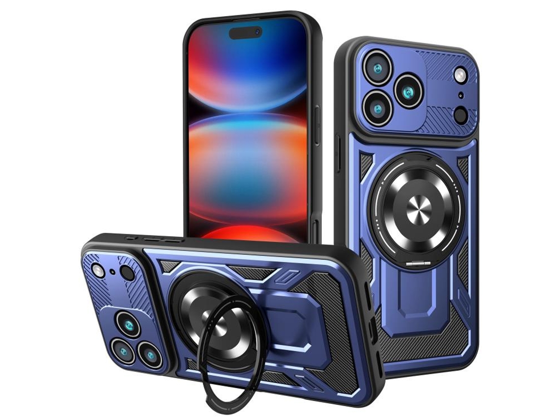 Capa Para Iphone 17 Pro Com Suporte Giratório Armor E Magsafe