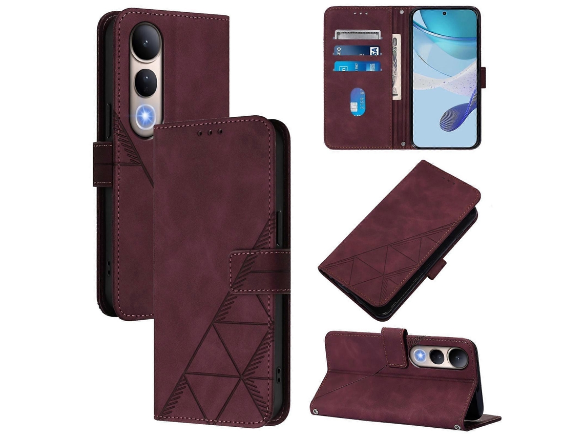 Capa De Celular De Couro Com Estampa 3d E Flip Crossbody