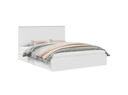 Cama com Armazenamento Branco MAISON EXCLUSIVE em Madeira Processada 160x200 cm