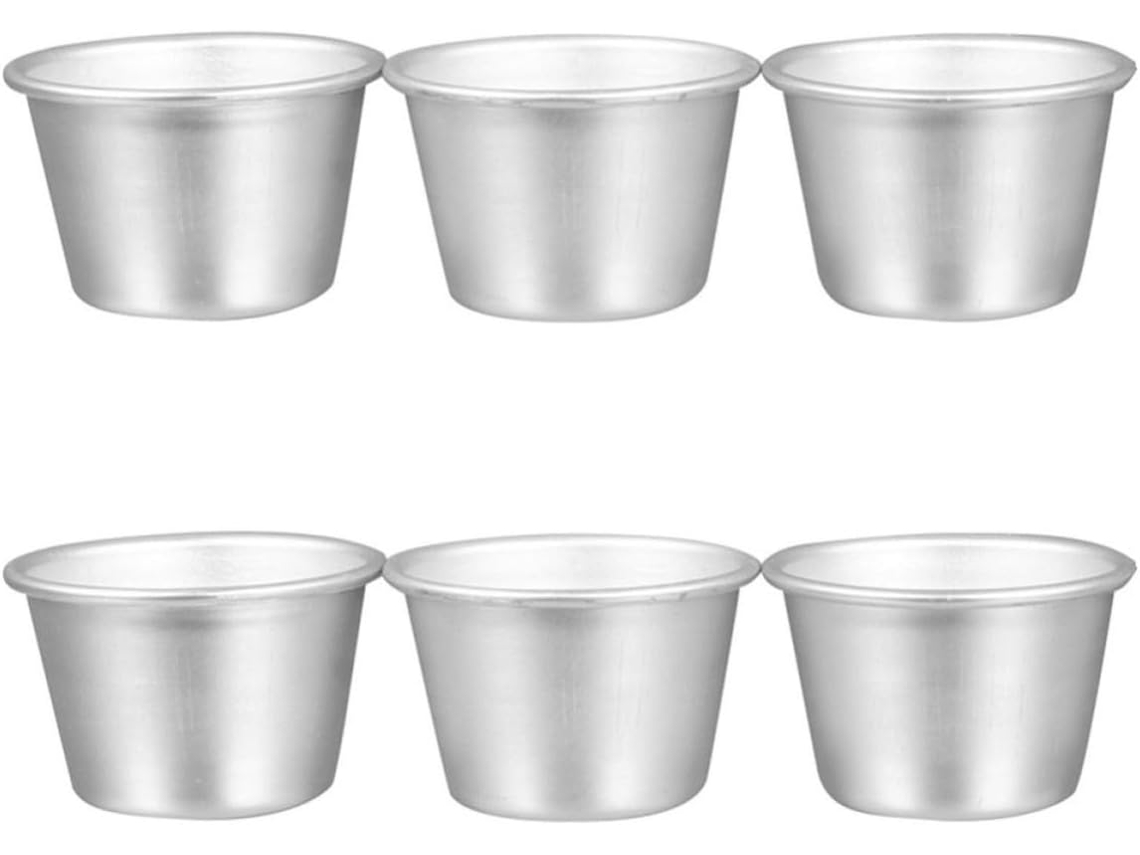 Conjunto De 6 Formas Redondas Brilhantes Para Assar