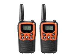Rádio portátil Walkie-talkie com 22 canais, alcance de 10 km, UHF 400-470 MHz, banda dupla, longo alcance, vermelho/laranja-água-forge