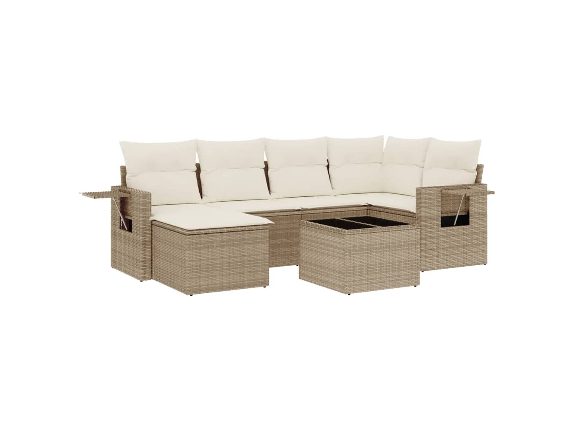 Garden Sofa Set, Garden Sofa Sets Vidaxl Bege Rattan / Vime (n/a)