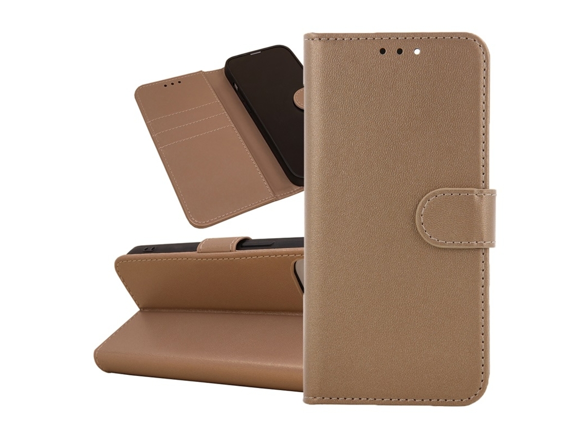 Capa Tipo Carteira Para Iphone 17 Dourada