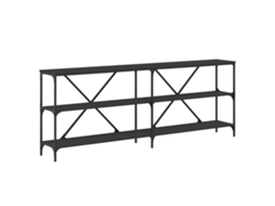 Console Table, Console Tables Vidaxl Preto Madeira Processada (n/a)