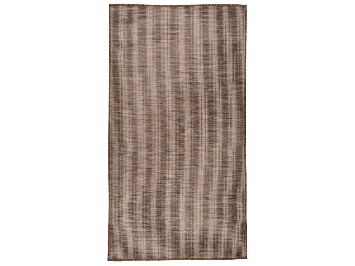 Vidaxl Tapete De Tecido Plano Para Exterior 80x150 Cm Castanho