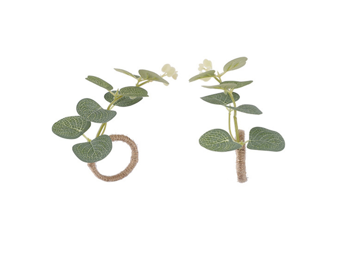 Laxiscreed Anéis De Guardanapo De Corda De Linho Para Jantar Ao Ar Livre - Pack De 4