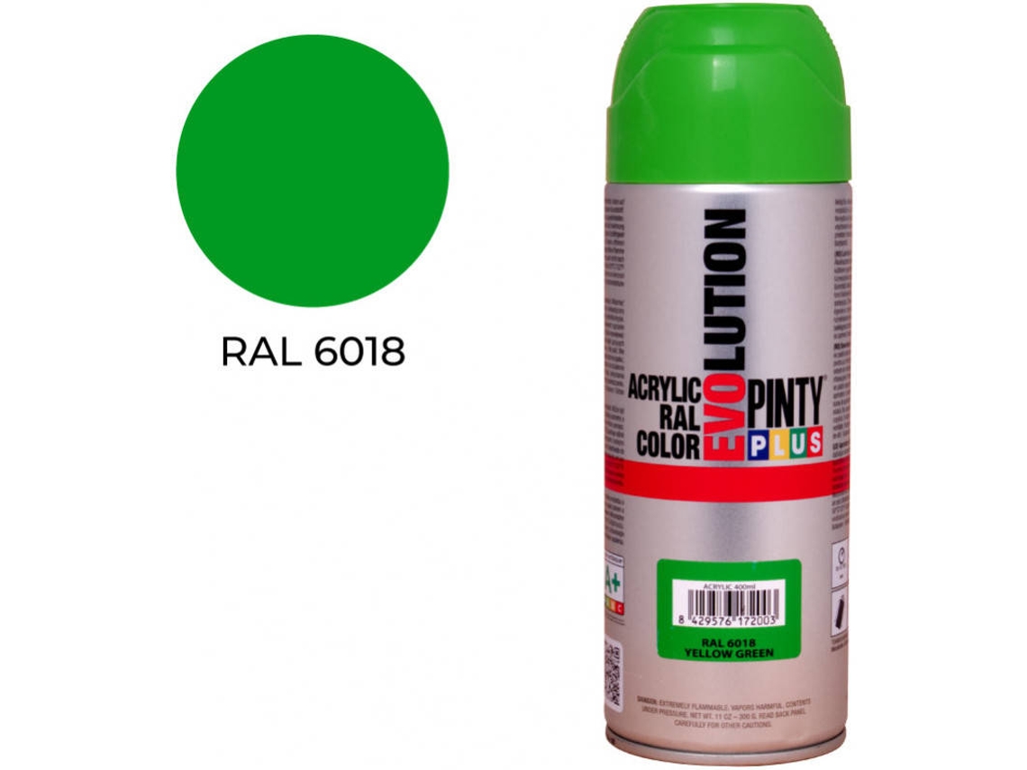 Spray Ral Pinty Plus 6018 Amarelo 400Ml.