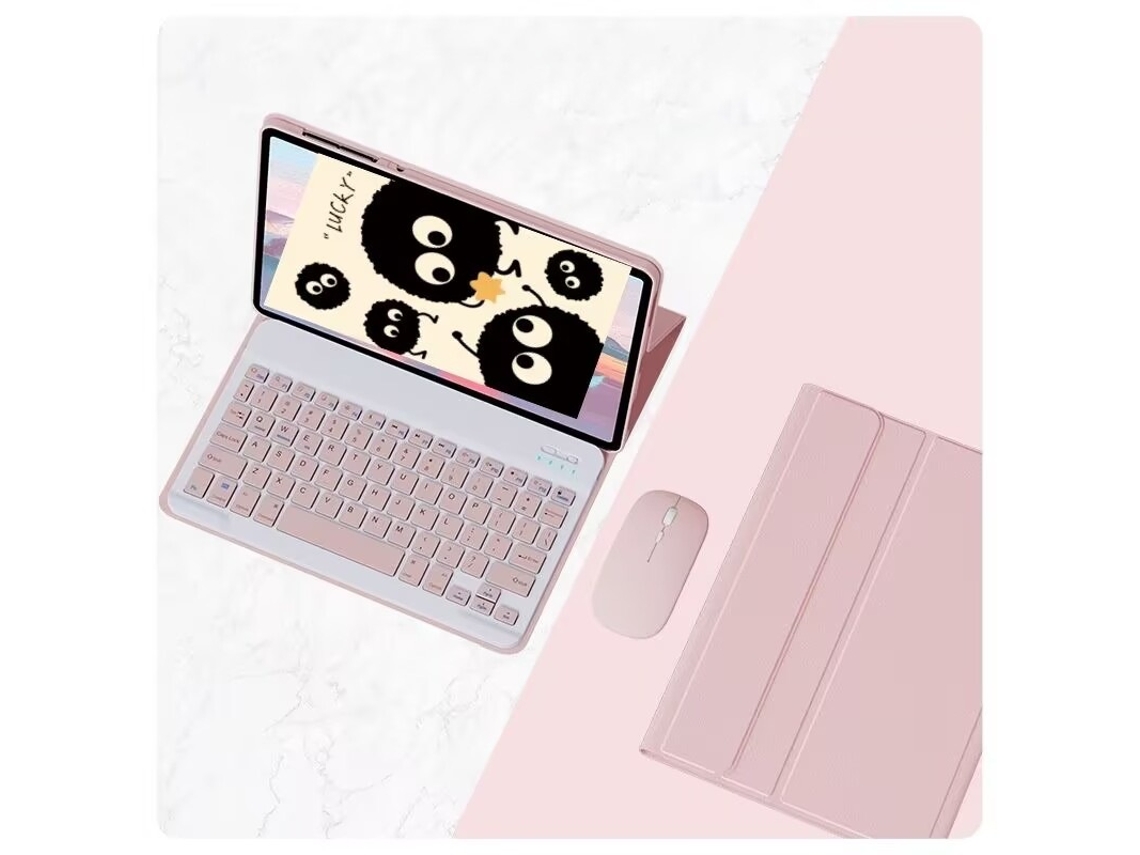 Capa Com Teclado Bluetooth Para Oppo Pad 4 Pro 13.2 Com Rato E Teclado De 12 Polegadas Hibbent (português-rosa)