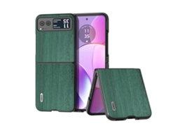 Capa Para Celular Abeel Em Pu Com Textura De Madeira Para Motorola Razr 40 Ultra