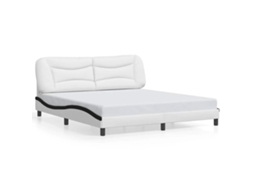 Bed Frame, Bed Frames Vidaxl Branco Couro Artificial (180 X 200 Cm)