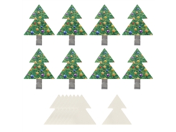 Conjunto de 8 Ganchos de Natal Autoadesivos INOX, Sem Perfuração