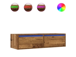 Móvel de Tv MAISON EXCLUSIVE com Luzes Led em Madeira Velha (100x35,5x25 cm)