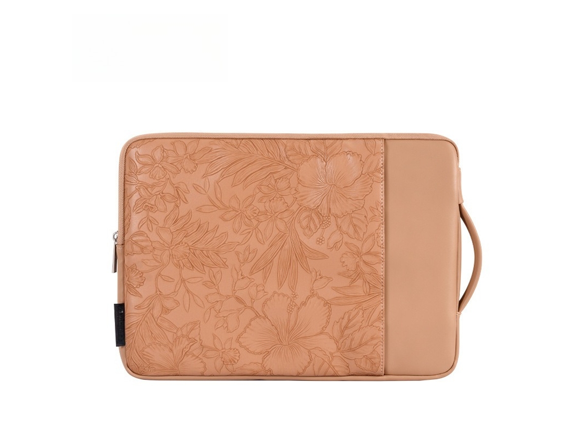 Bolsa Para Portátil Czhhmart Em Material Pu, Compatível Com Notebooks De 13 Polegadas Cáqui