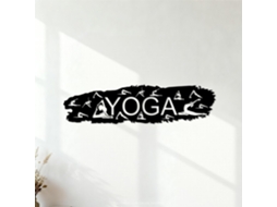 Estúdio De Yoga Para Mulheres, Posturas Zen E Meditação Adesivos Muraux 46x176,2cm Autoadesivo Preto