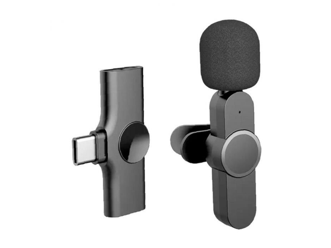 Mini microfone de lapela sem fio, microfone portátil e reprodução, microfone recarregável USB para tipo C Diercosy