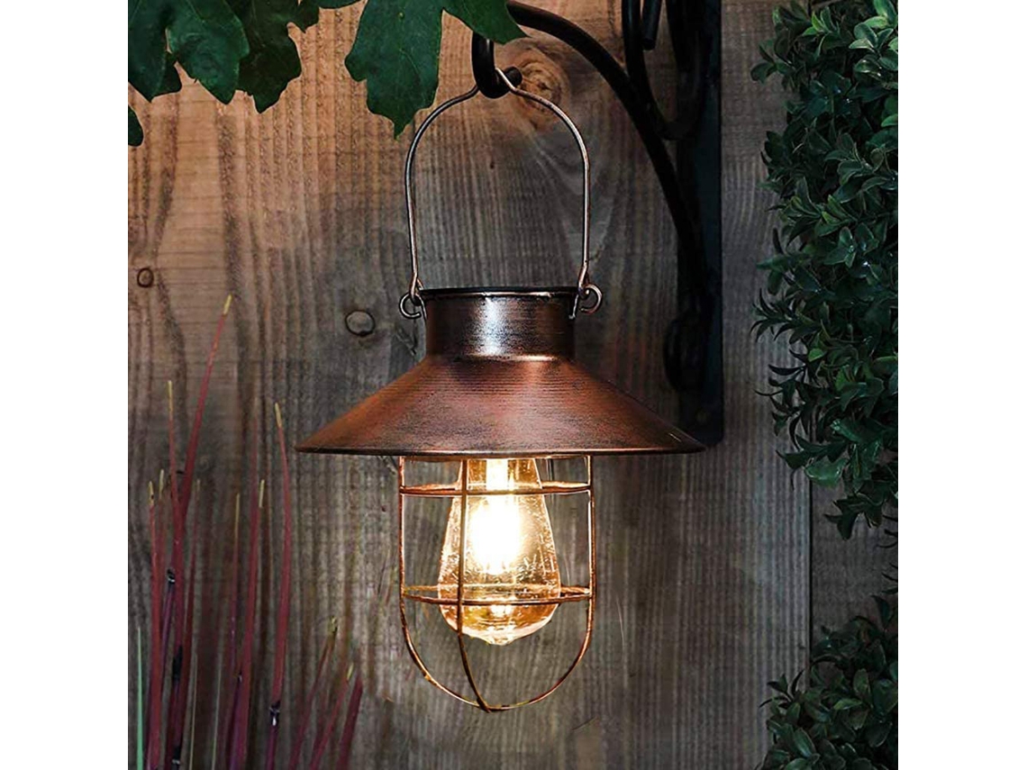 2026 lanternas Suspensas Solares Ao Ar Livre com Lâmpadas Led Quentes para Jardim Pátio Caminho Vintage