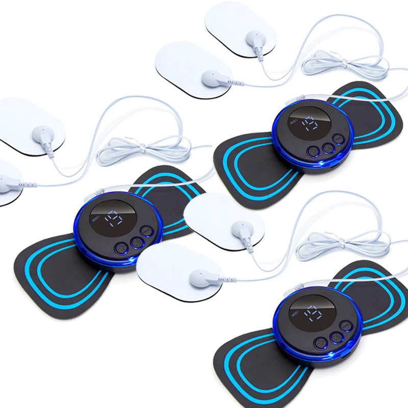 Estimulador Muscular Para Massagem Cervical Ems, Adesivo Elétrico Com Pulsos De Baixa Frequência, Ferramenta Alívio Da Dor E Relaxamento ~01303