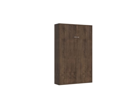 Cama Abatível 140 Vertical ITAMOBY Kentaro (154 x 39 x 210 cm - Painéis em Melamina - Nogueira)