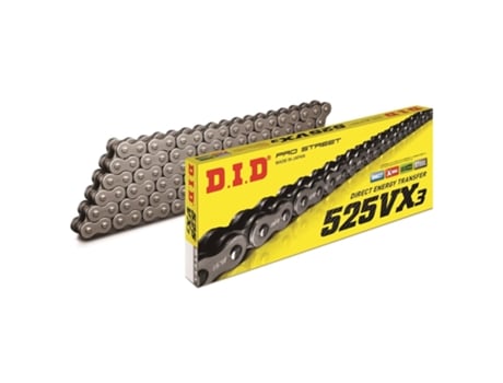 Corrente de Rolos de Motas D.I.D 525Vxb&B X 108 Mail. Zj