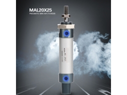 Laxiscreed Cilindro Pneumático Mini De 20mm De Diâmetro E 25mm De Curso Para Automação