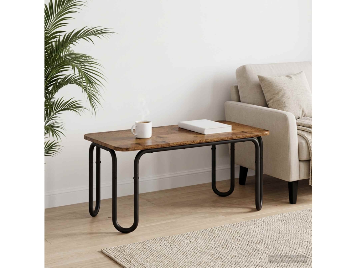 Vidaxl Mesa De Centro Madeira Antiga 79,5 X 40 X 36 Cm