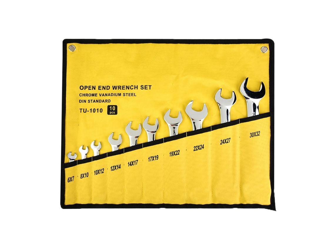 Kit De Chave De Chave 10 Peças Aço Cromo Vanádio Chave De Boca Dupla